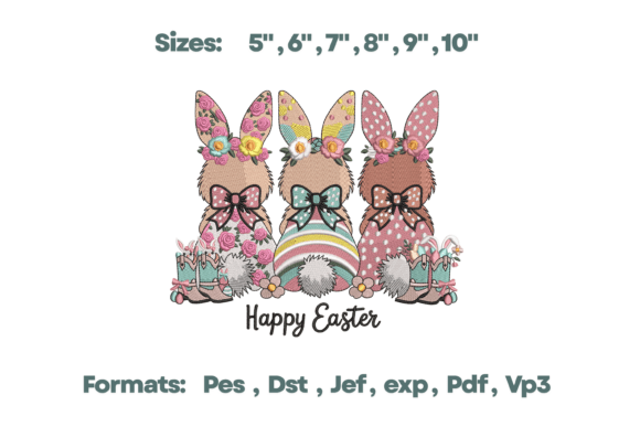 A Charming Addition to Spring Embroidery Projects: Happy Easter Bunny Trio Embroidery Review