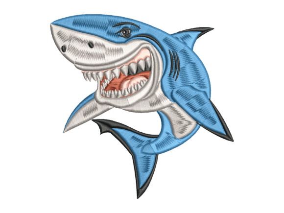 Aggressive Shark Embroidery: A Boutique Design Review