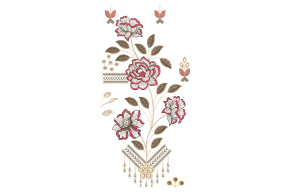 Indian Floral Embroidery Design – A Seasonal Embroidery Gem
