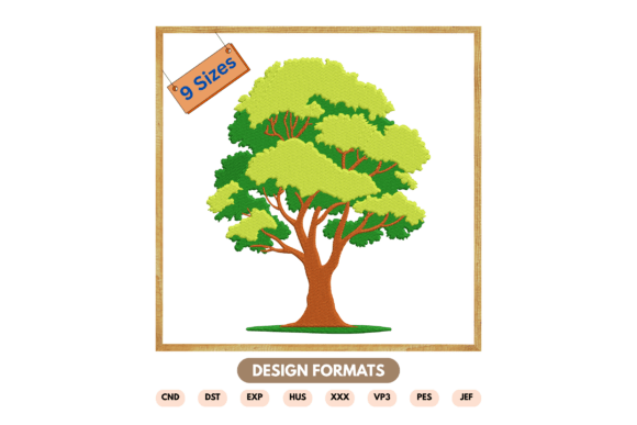 Layered Green Tree Embroidery Design Review for Boutique Apparel