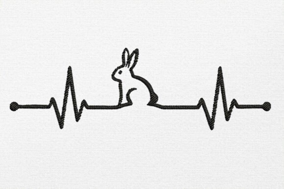 Rabbite Heartbeat Embroidery Design Review for Small Business Branding