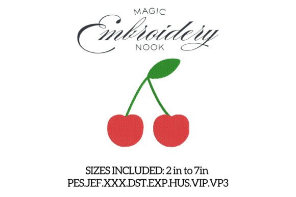 Red Cherry Embroidery Design: A Sweet Touch for Summer and Holiday Crafts