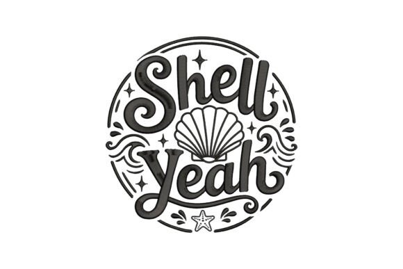 Shell Yeah Embroidery: A Subtle Splash of Coastal Charm