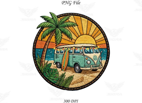 Summer Surfboard Embroidery Design Review